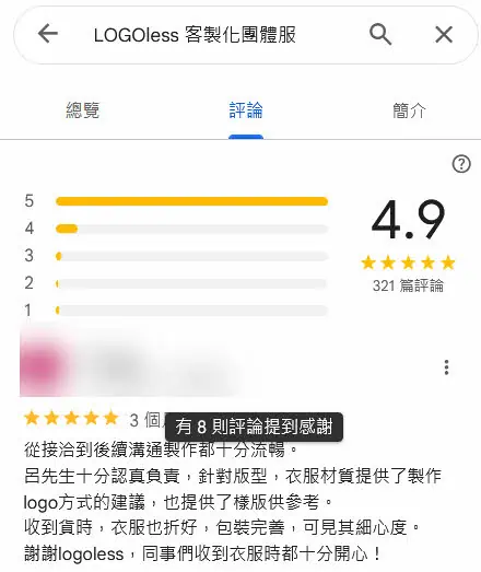 LOGOless 印T恤 google 評論
